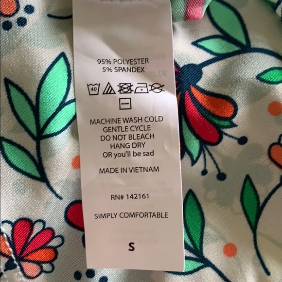 LuLaRoe Madison Small spring floral mint red NWOT - Picture 4 of 4